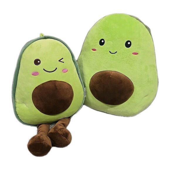 Smoochy Pals Avocado Plush Stuffed Toys Bundle Of 2 Kids Toys - Picture 1 of 5
